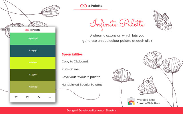 Ang Infinite Palette mula sa Chrome web store na tatakbo sa OffiDocs Chromium online