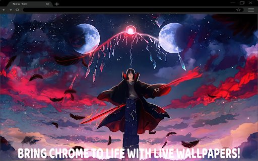 Infinite Power Itachi Uchiha live Wallpaper  from Chrome web store to be run with OffiDocs Chromium online
