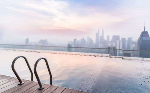 Infinity swimming pool  from Chrome web store to be run with OffiDocs Chromium online