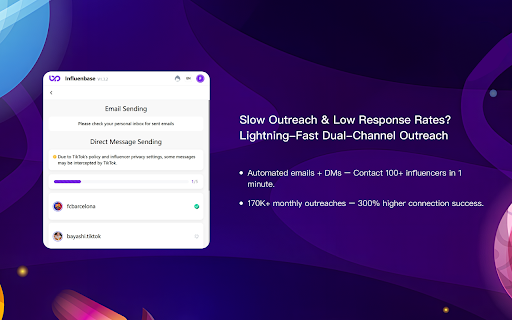 Influenbase TikTok Influencer Marketing  from Chrome web store to be run with OffiDocs Chromium online