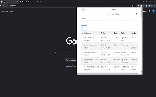 Informacion Tickets  from Chrome web store to be run with OffiDocs Chromium online