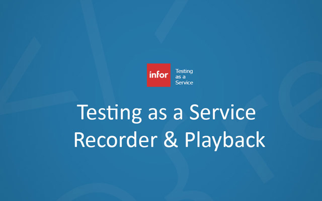 Infor TaaS Workflow Recorder  Playback  from Chrome web store to be run with OffiDocs Chromium online