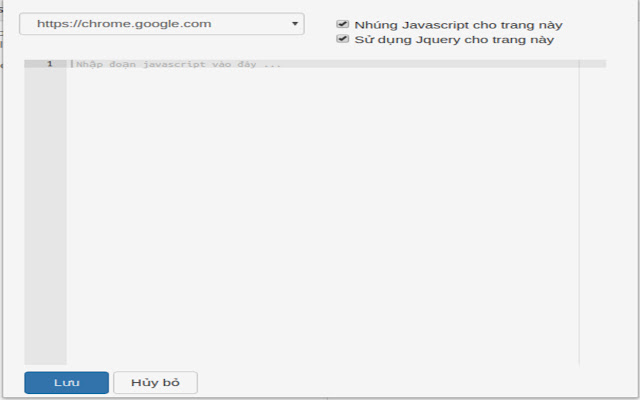 Inyecte javascripts a las páginas de Chrome web store para que se ejecuten con OffiDocs Chromium en línea