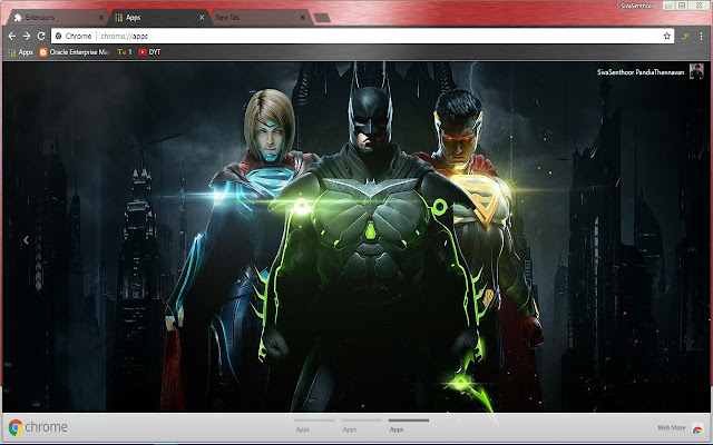 Injustice Superman, Batman  Supergirl  from Chrome web store to be run with OffiDocs Chromium online
