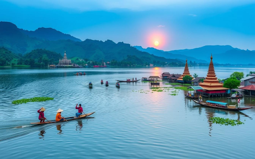 Inle Lake  from Chrome web store to be run with OffiDocs Chromium online