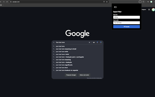 Input Filler  from Chrome web store to be run with OffiDocs Chromium online