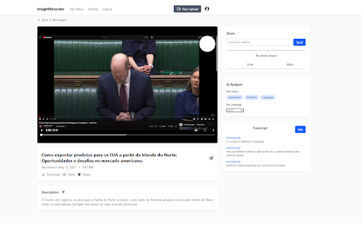 Insight Recorder AI Screen Recorder  from Chrome web store to be run with OffiDocs Chromium online