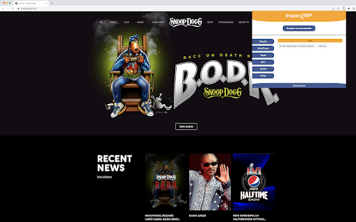 InspectWP WordPress Theme  Plugin Detector  from Chrome web store to be run with OffiDocs Chromium online