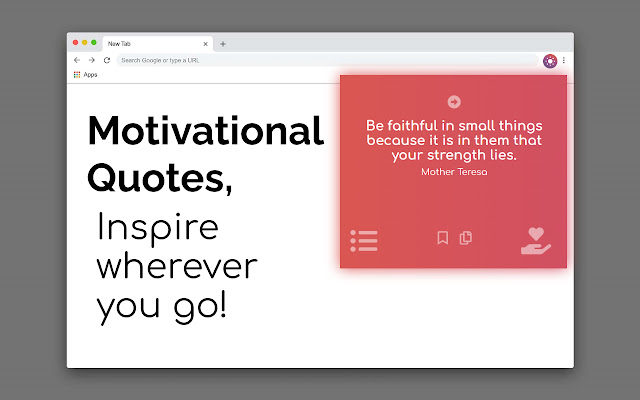 Inspire — Motivational Quotes  from Chrome web store to be run with OffiDocs Chromium online