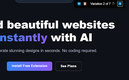Inspo Rapid frontend iteration with AI  from Chrome web store to be run with OffiDocs Chromium online