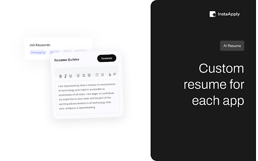 InstaApply  from Chrome web store to be run with OffiDocs Chromium online