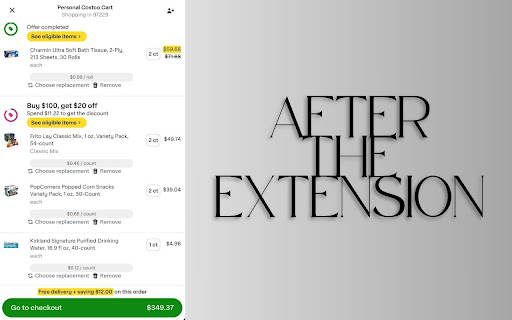 Instacart Unit Price  from Chrome web store to be run with OffiDocs Chromium online