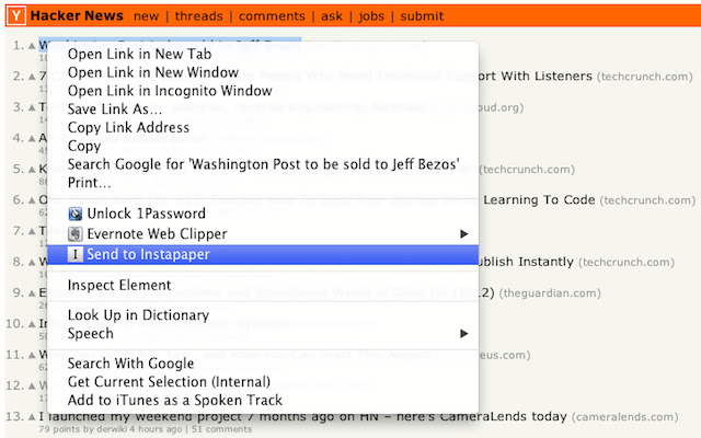 InstaContext  from Chrome web store to be run with OffiDocs Chromium online