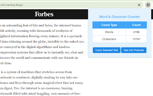 Instago.ai Word  Character Counter  from Chrome web store to be run with OffiDocs Chromium online