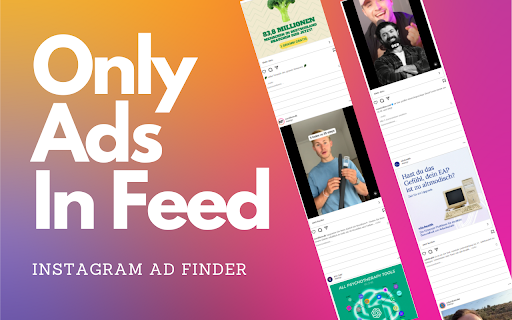 INSTAGRAM AD FINDER  from Chrome web store to be run with OffiDocs Chromium online