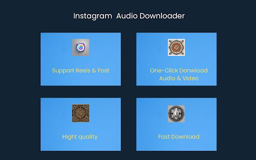 Instagram Audio Downloader  from Chrome web store to be run with OffiDocs Chromium online