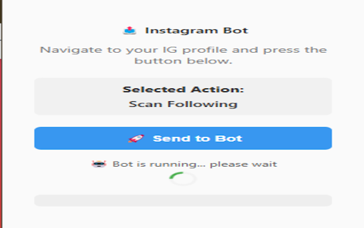 Instagram Bot Cookie Sender  from Chrome web store to be run with OffiDocs Chromium online