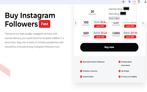 Instagram Followers App  from Chrome web store to be run with OffiDocs Chromium online
