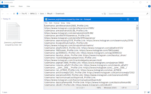 Instagram Follower Scraper (by v User)  from Chrome web store to be run with OffiDocs Chromium online