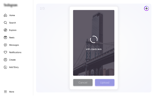 Instagram Story Uploader – Chrome Desktop Tool  from Chrome web store to be run with OffiDocs Chromium online