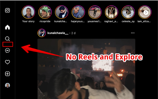 Insta No Reels  from Chrome web store to be run with OffiDocs Chromium online