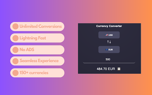 Instant Currency Converter  from Chrome web store to be run with OffiDocs Chromium online