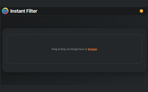 Instant Filter Image Filtering Tool  from Chrome web store to be run with OffiDocs Chromium online