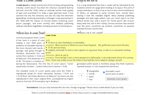 Instant Multilingual PDF/HTML/TXT Dictionary  from Chrome web store to be run with OffiDocs Chromium online