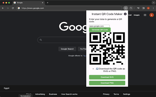 Instant QR Code Maker  from Chrome web store to be run with OffiDocs Chromium online