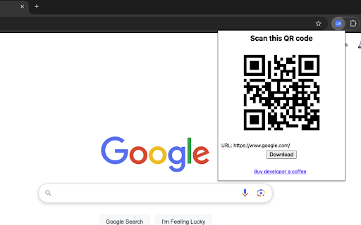 Instant QR Extension  from Chrome web store to be run with OffiDocs Chromium online