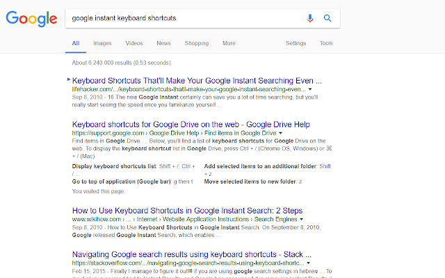 Instant search keyboard shortcut  from Chrome web store to be run with OffiDocs Chromium online