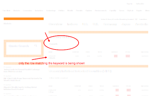 InstantTableFilter  from Chrome web store to be run with OffiDocs Chromium online