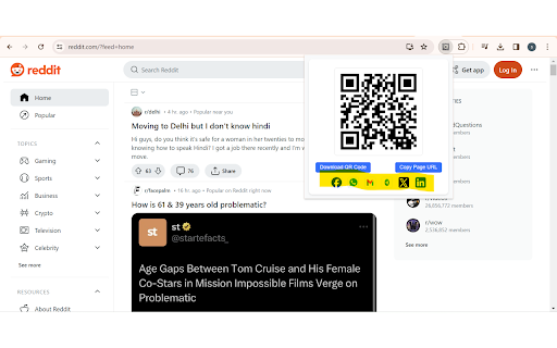 InstaQR  from Chrome web store to be run with OffiDocs Chromium online