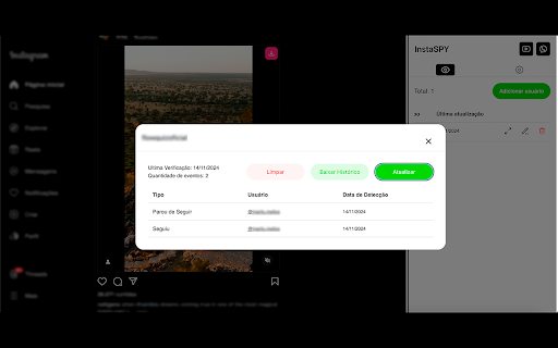 InstaSPY  from Chrome web store to be run with OffiDocs Chromium online