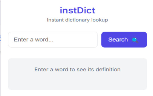 instDict  from Chrome web store to be run with OffiDocs Chromium online