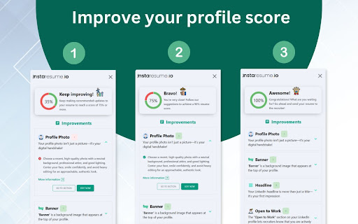 Instresume Linkedin Review Tool  from Chrome web store to be run with OffiDocs Chromium online