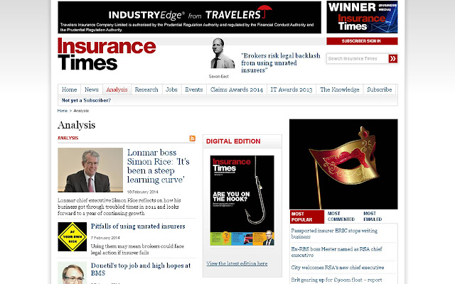 Insurance Times  from Chrome web store to be run with OffiDocs Chromium online