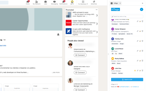 InTags  from Chrome web store to be run with OffiDocs Chromium online