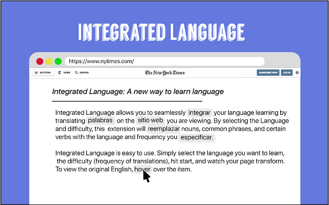 Integrated Language  from Chrome web store to be run with OffiDocs Chromium online