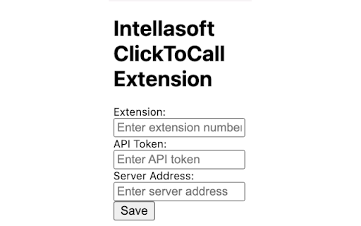 Intellasoft ClickToCall Extension  from Chrome web store to be run with OffiDocs Chromium online