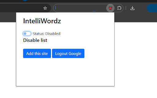 IntelliWordz  from Chrome web store to be run with OffiDocs Chromium online