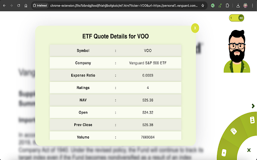 Intelvest  from Chrome web store to be run with OffiDocs Chromium online
