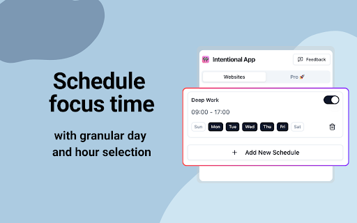 Intentional Block Distracting Websites  from Chrome web store to be run with OffiDocs Chromium online