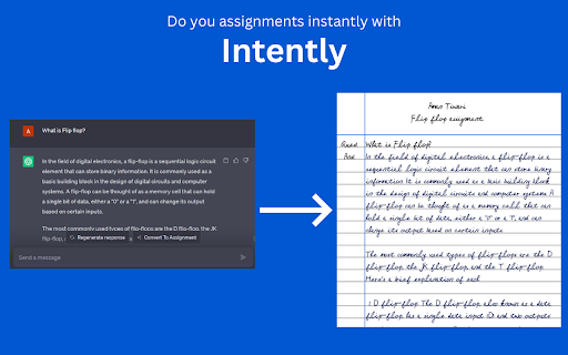 Intently: ChatGPT to Assignments instantly  from Chrome web store to be run with OffiDocs Chromium online