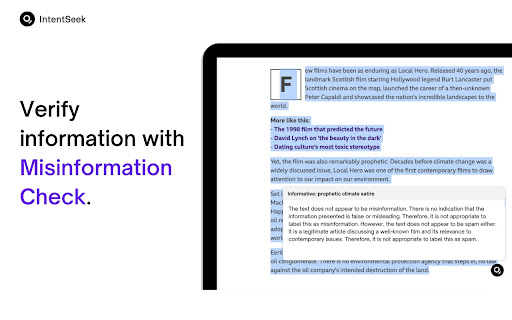 IntentSeek  from Chrome web store to be run with OffiDocs Chromium online