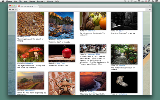 Interesting Photos for Flickr, 500px  from Chrome web store to be run with OffiDocs Chromium online