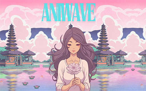 Interface of Girl Holding Lotus Flower At Aniwave  from Chrome web store to be run with OffiDocs Chromium online