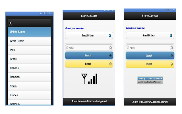international zipcode search  from Chrome web store to be run with OffiDocs Chromium online