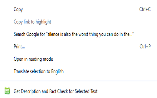 Internet Fact Checker  from Chrome web store to be run with OffiDocs Chromium online
