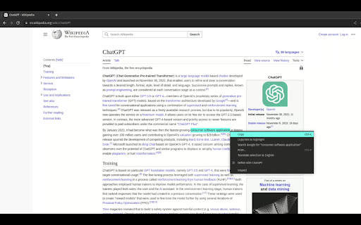 InterpretAI  from Chrome web store to be run with OffiDocs Chromium online